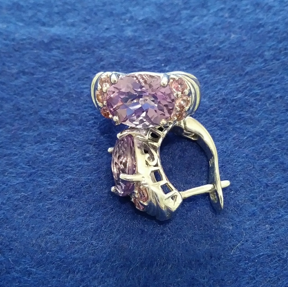 🌸Silver Amethyst Earings